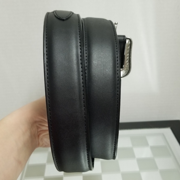 ⭐️4x for $20 EUC 3D Mens Black Leather Belt D1020 with Removable Buckle - Picture 8 of 9